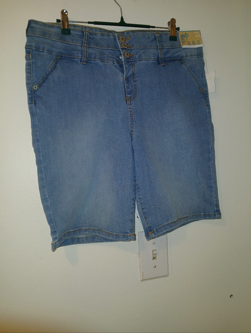 Gerl LoLight Blue Denim Kids Jean Shorts with Triple-Button Waist